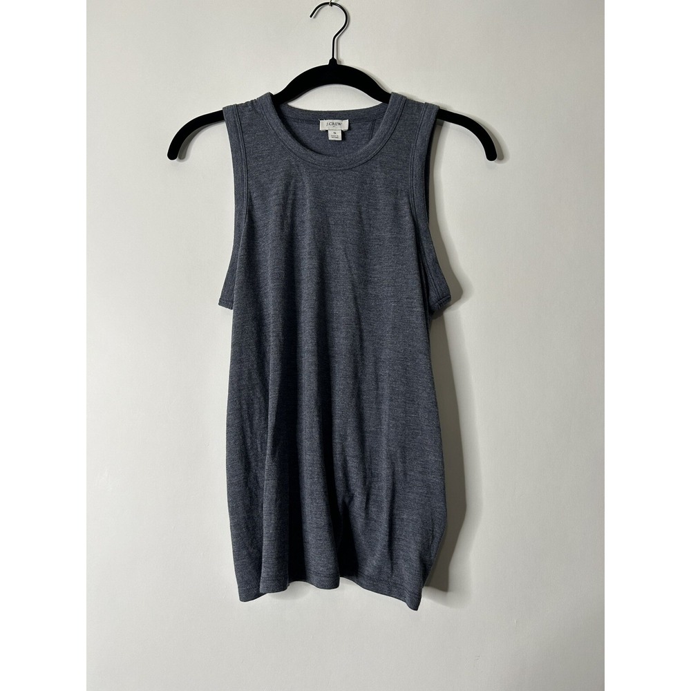 J. Crew Women Size S Blue Tie Back Tank Top Feather Soft Yarn Style AO926